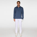 J.Lindeberg Golf Pullover - Olof Tech QZ Mid - Vintage Indigo AW25