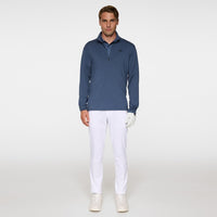 J.Lindeberg Golf Pullover - Olof Tech QZ Mid - Vintage Indigo AW25