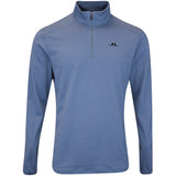 J.Lindeberg Golf Pullover - Olof Tech QZ Mid - Vintage Indigo AW25