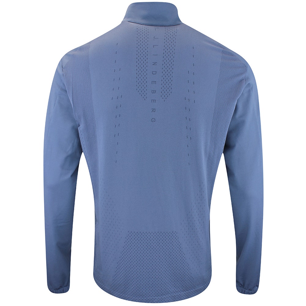 J.Lindeberg Golf Pullover - Olof Tech QZ Mid - Vintage Indigo AW25