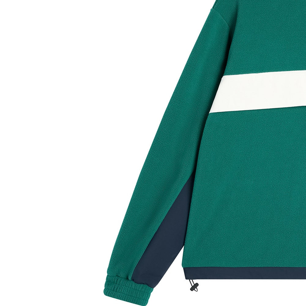 J.Lindeberg Golf Pullover - Quinn Fleece Hybrid QZ - Forest Biome AW26