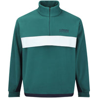 J.Lindeberg Golf Pullover - Quinn Fleece Hybrid QZ - Forest Biome AW26