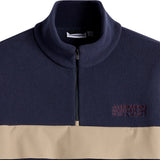 J.Lindeberg Golf Pullover - Quinn Fleece Hybrid QZ - JL Navy AW26