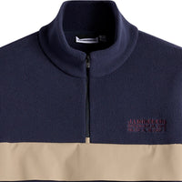 J.Lindeberg Golf Pullover - Quinn Fleece Hybrid QZ - JL Navy AW26