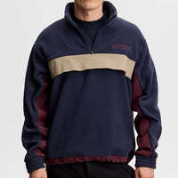 J.Lindeberg Golf Pullover - Quinn Fleece Hybrid QZ - JL Navy AW26
