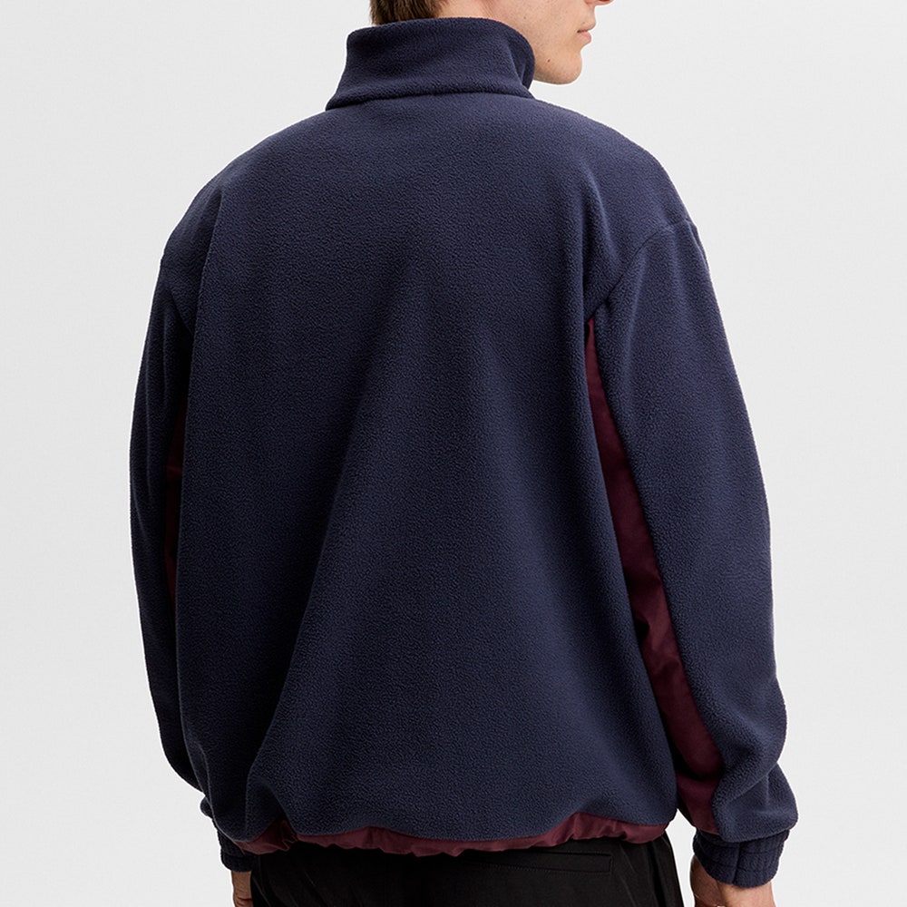 J.Lindeberg Golf Pullover - Quinn Fleece Hybrid QZ - JL Navy AW26