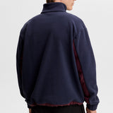 J.Lindeberg Golf Pullover - Quinn Fleece Hybrid QZ - JL Navy AW26