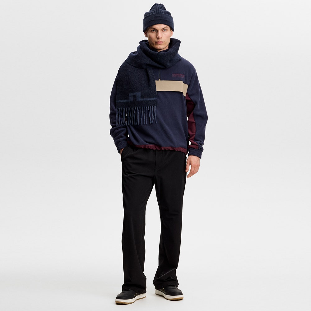 J.Lindeberg Golf Pullover - Quinn Fleece Hybrid QZ - JL Navy AW26