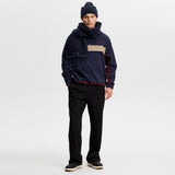 J.Lindeberg Golf Pullover - Quinn Fleece Hybrid QZ - JL Navy AW26