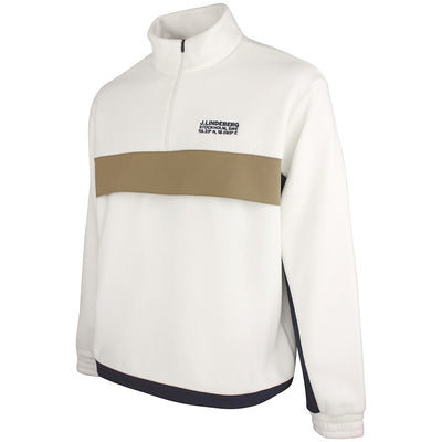 J.Lindeberg Golf Pullover - Quinn Fleece Hybrid QZ - Tofu AW26