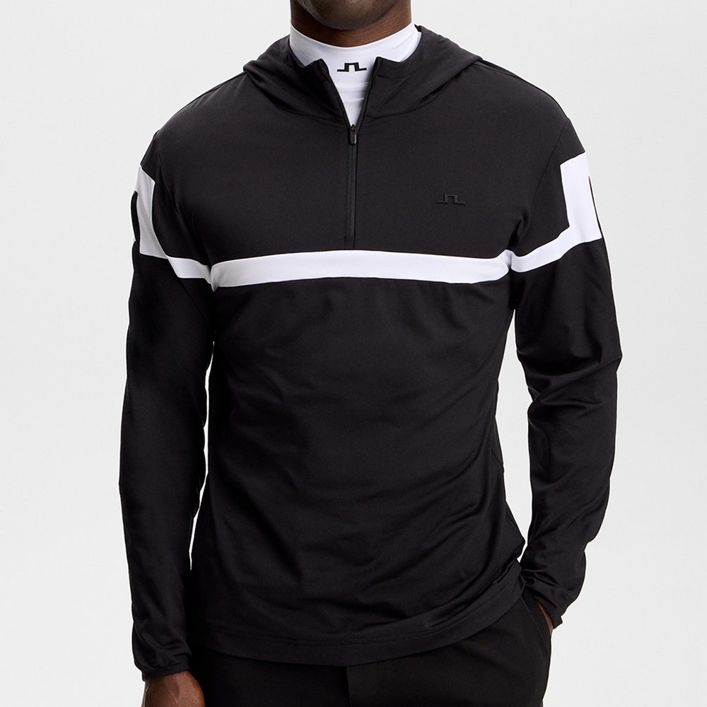 J.Lindeberg Golf Pullover - Sole Hoodie - Black SS26