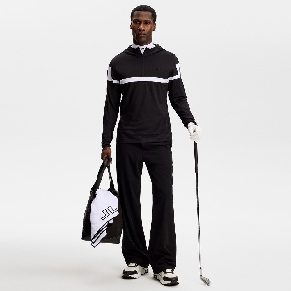 J.Lindeberg Golf Pullover - Sole Hoodie - Black SS26