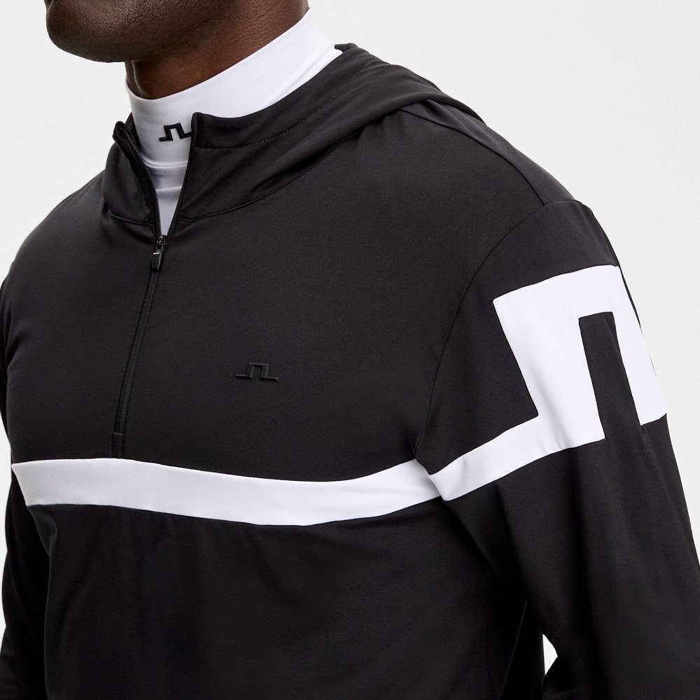 J.Lindeberg Golf Pullover - Sole Hoodie - Black SS26