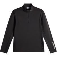 J.Lindeberg Golf Pullover - Tour Tech QZ - Black AW26