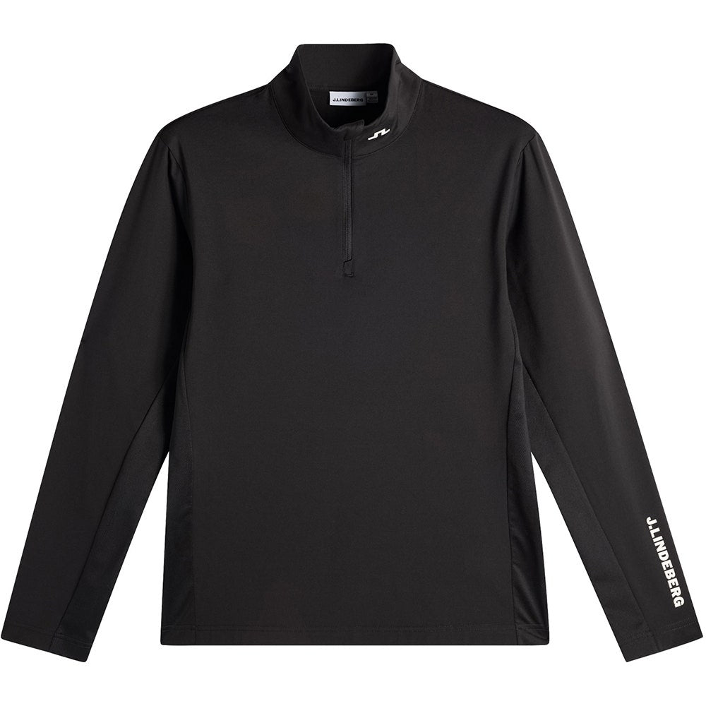 J.Lindeberg Golf Pullover - Tour Tech QZ - Black AW26
