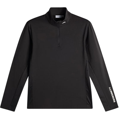 J.Lindeberg Golf Pullover - Tour Tech QZ - Black AW26