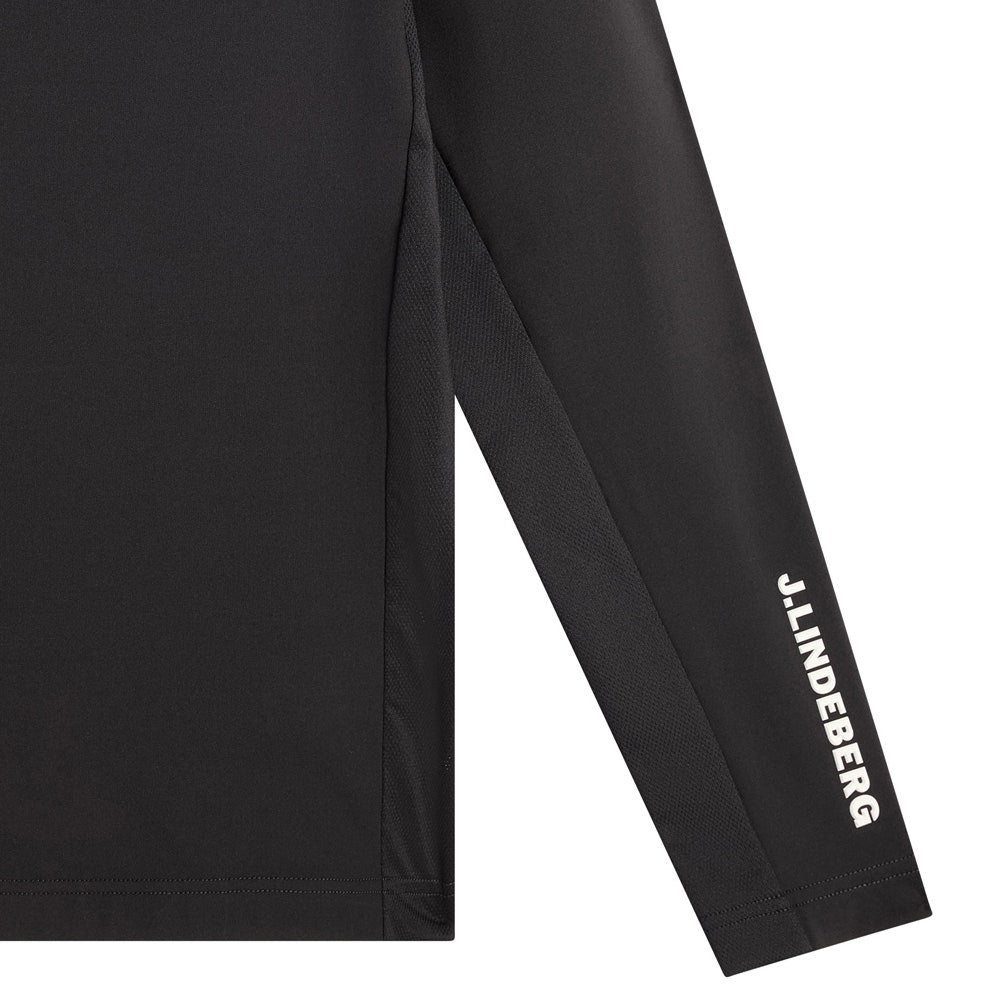 J.Lindeberg Golf Pullover - Tour Tech QZ - Black AW26