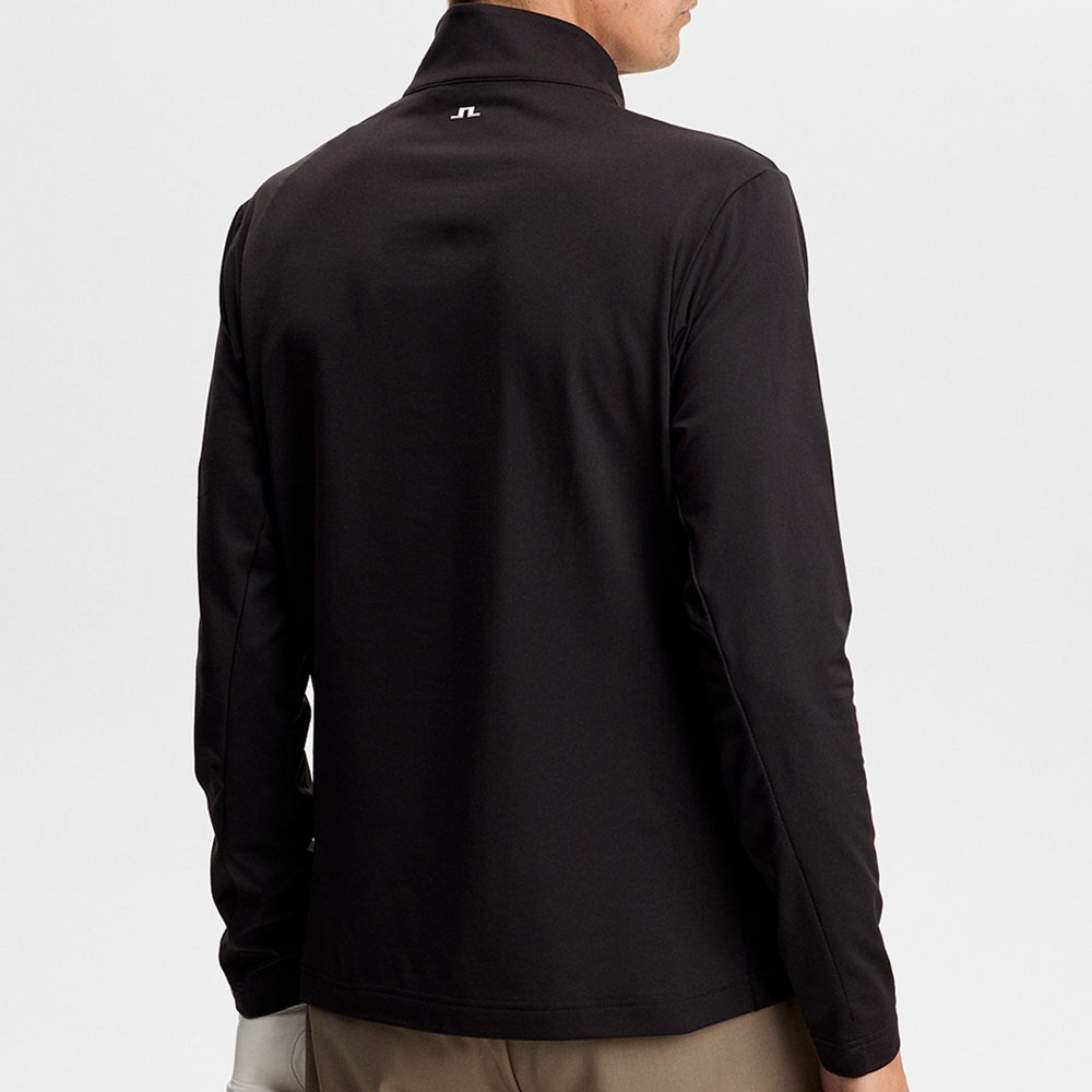J.Lindeberg Golf Pullover - Tour Tech QZ - Black AW26