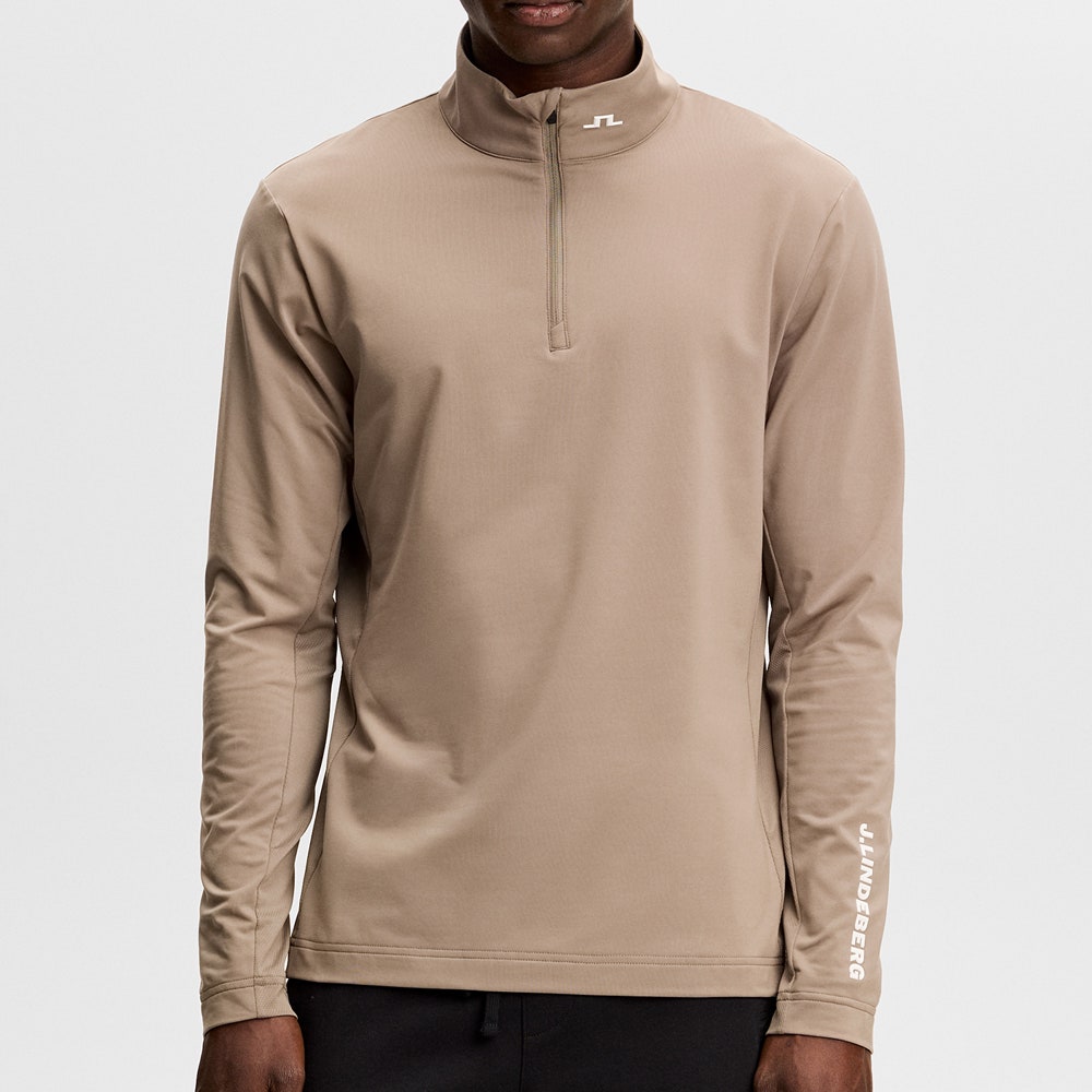 J.Lindeberg Golf Pullover - Tour Tech QZ - Brindle SS26