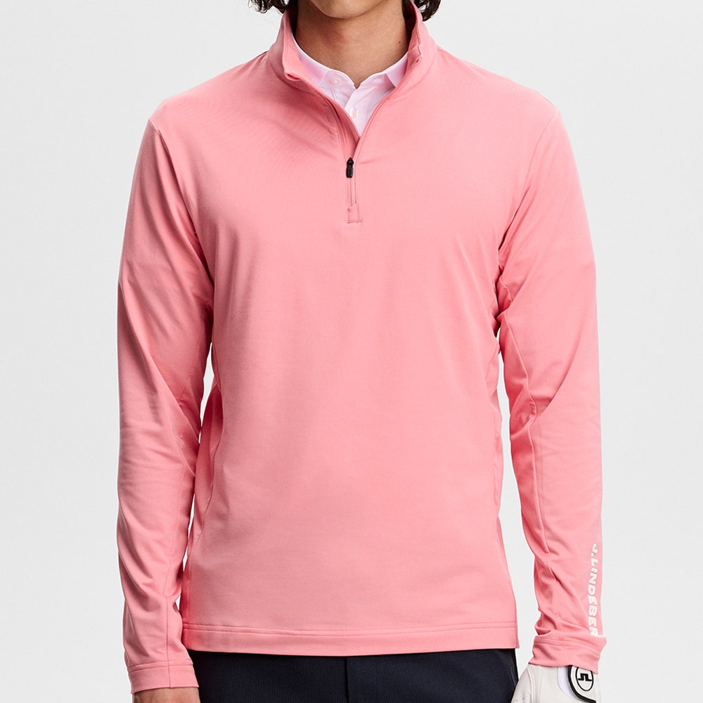 J.Lindeberg Golf Pullover - Tour Tech QZ - Flamingo Plume SS26