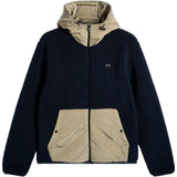 J.Lindeberg Golf Pullover - Varek Fleece Hoodie - JL Navy AW26