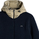 J.Lindeberg Golf Pullover - Varek Fleece Hoodie - JL Navy AW26