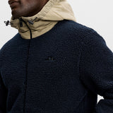 J.Lindeberg Golf Pullover - Varek Fleece Hoodie - JL Navy AW26