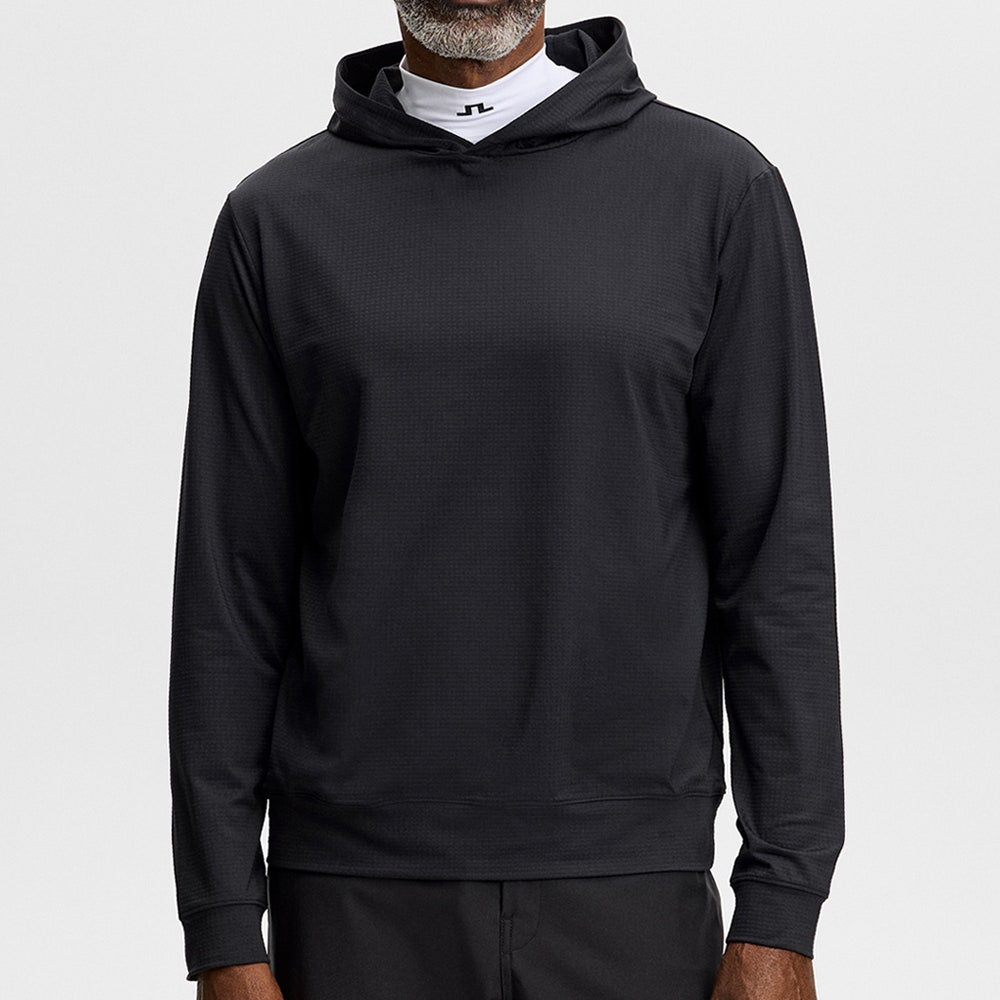 J.Lindeberg Golf Pullover - Vent Hoodie - Black AW26