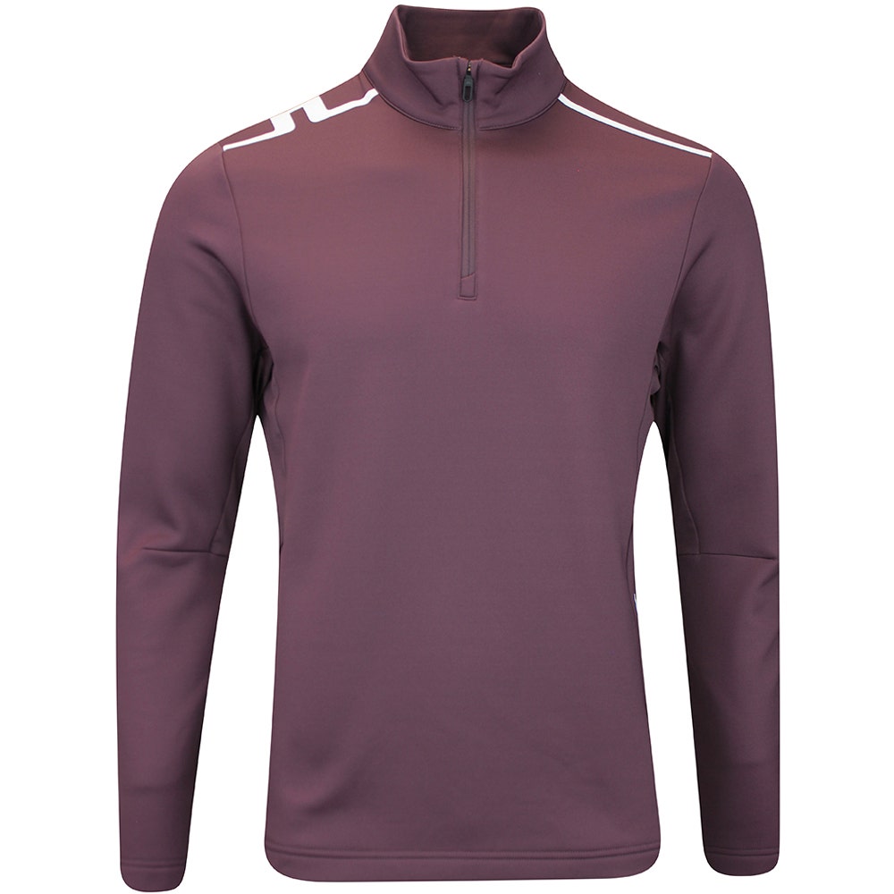 J.Lindeberg Golf Pullover - Vinnie QZ Mid - Huckleberry AW25