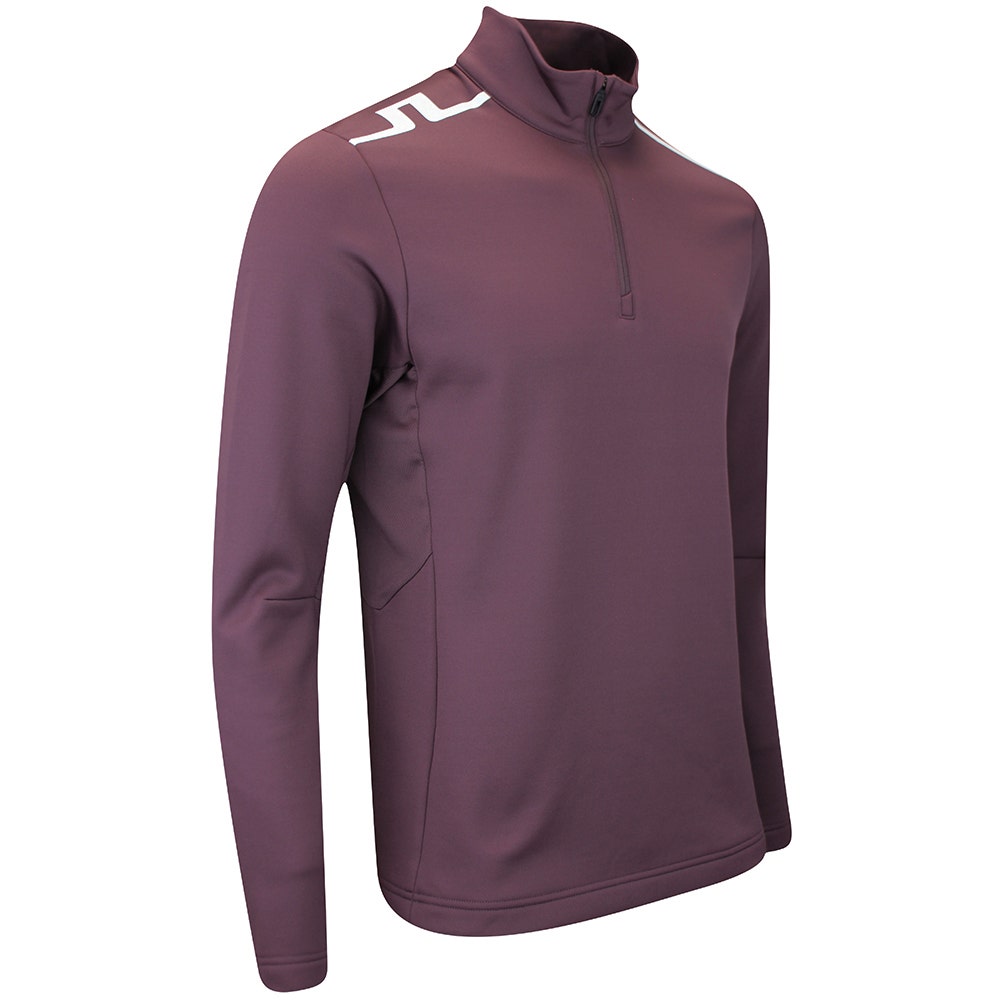 J.Lindeberg Golf Pullover - Vinnie QZ Mid - Huckleberry AW25