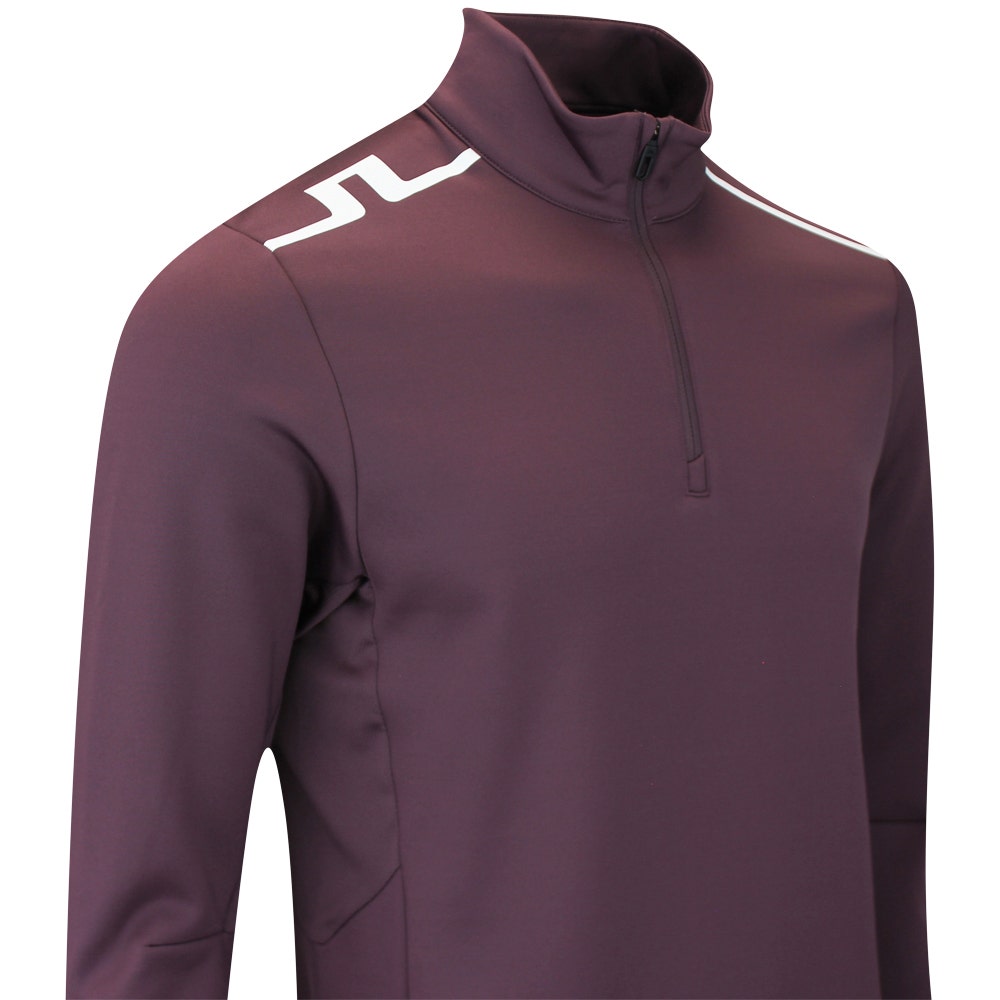 J.Lindeberg Golf Pullover - Vinnie QZ Mid - Huckleberry AW25