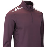 J.Lindeberg Golf Pullover - Vinnie QZ Mid - Huckleberry AW25