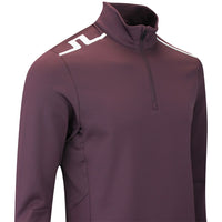 J.Lindeberg Golf Pullover - Vinnie QZ Mid - Huckleberry AW25