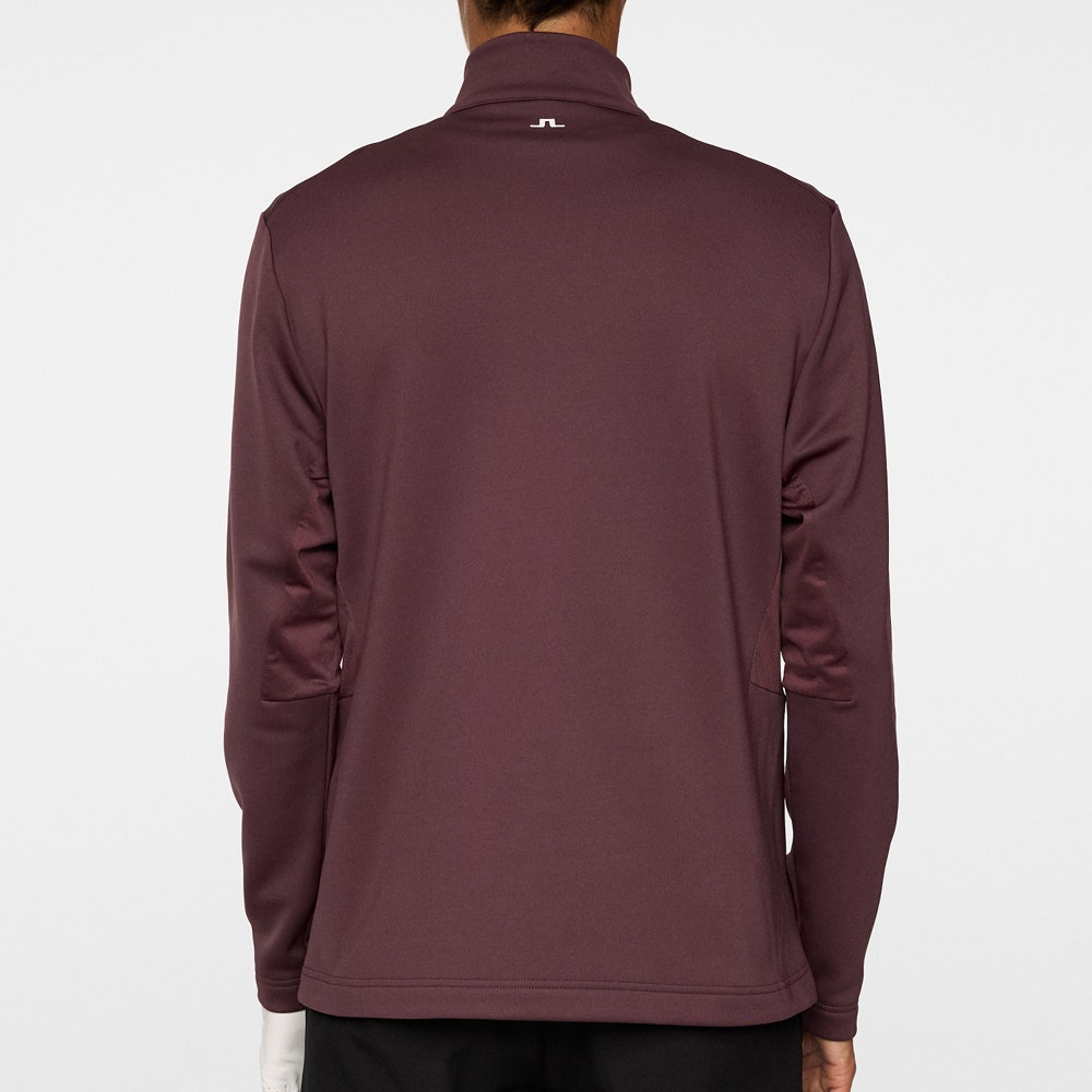 J.Lindeberg Golf Pullover - Vinnie QZ Mid - Huckleberry AW25