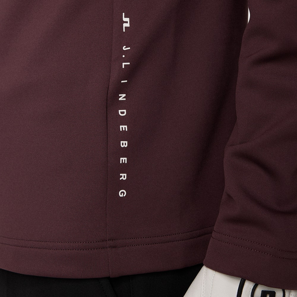 J.Lindeberg Golf Pullover - Vinnie QZ Mid - Huckleberry AW25