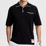 J.Lindeberg Golf Shirt - 30Y Jesper Retro Relaxed Fit - Black SH26