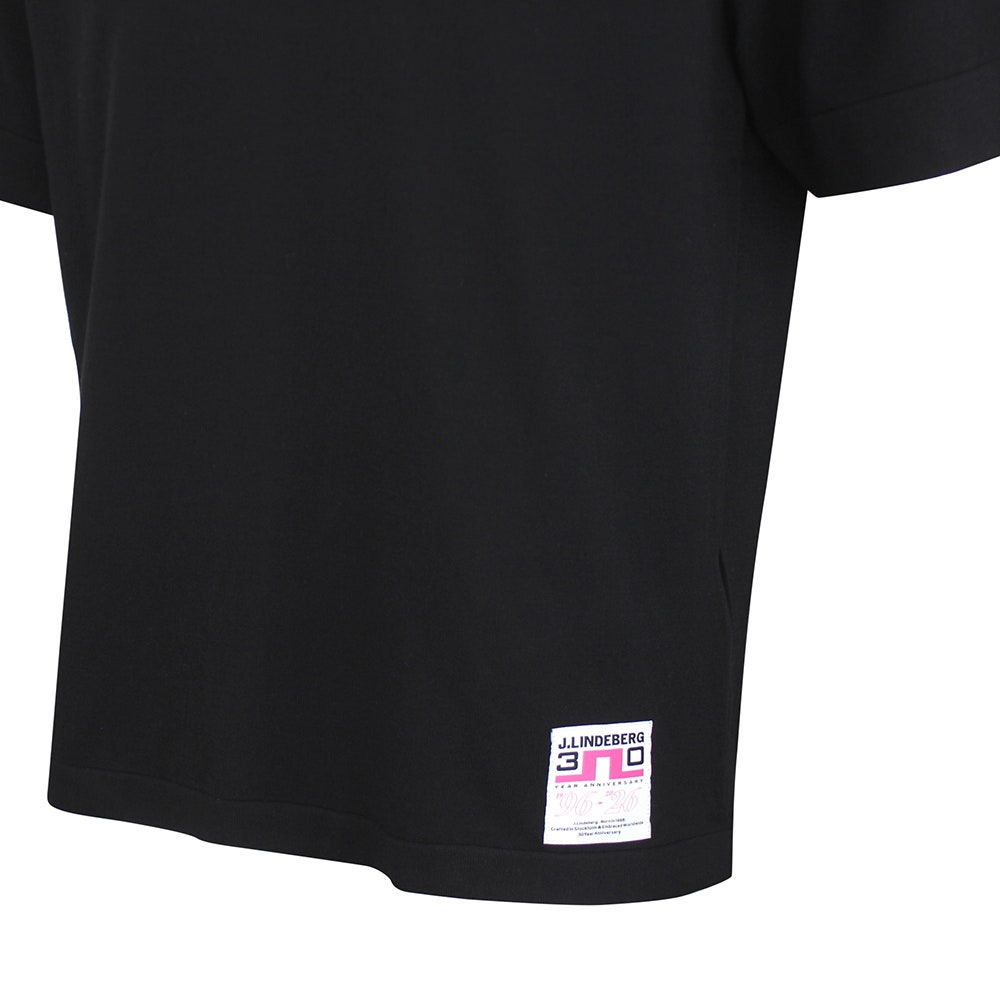 J.Lindeberg Golf Shirt - 30Y Jesper Retro Relaxed Fit - Black SH26