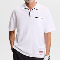 J.Lindeberg Golf Shirt - 30Y Jesper Retro Relaxed Fit - White SH26