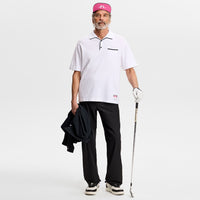 J.Lindeberg Golf Shirt - 30Y Jesper Retro Relaxed Fit - White SH26