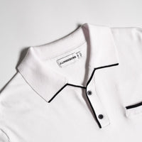 J.Lindeberg Golf Shirt - 30Y Jesper Retro Relaxed Fit - White SH26