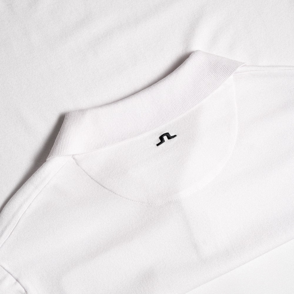 J.Lindeberg Golf Shirt - 30Y Jesper Retro Relaxed Fit - White SH26