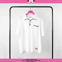J.Lindeberg Golf Shirt - 30Y Jesper Retro Relaxed Fit - White SH26
