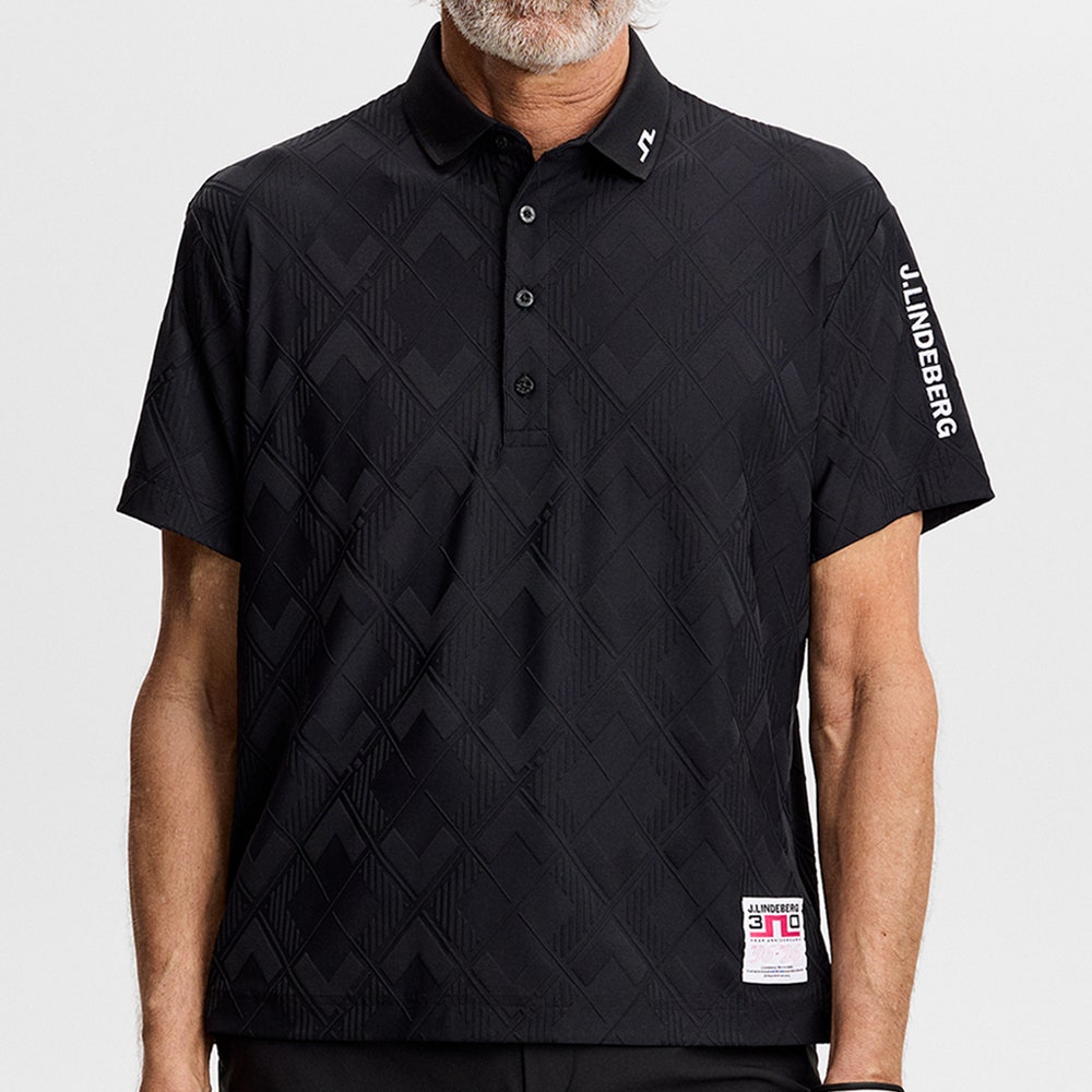 J.Lindeberg Golf Shirt - 30Y Matt Relaxed Fit - Black SH26