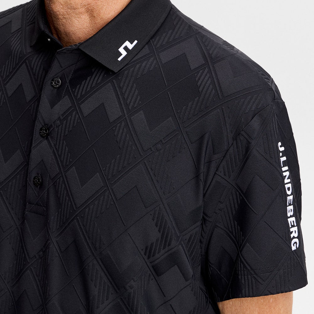 J.Lindeberg Golf Shirt - 30Y Matt Relaxed Fit - Black SH26