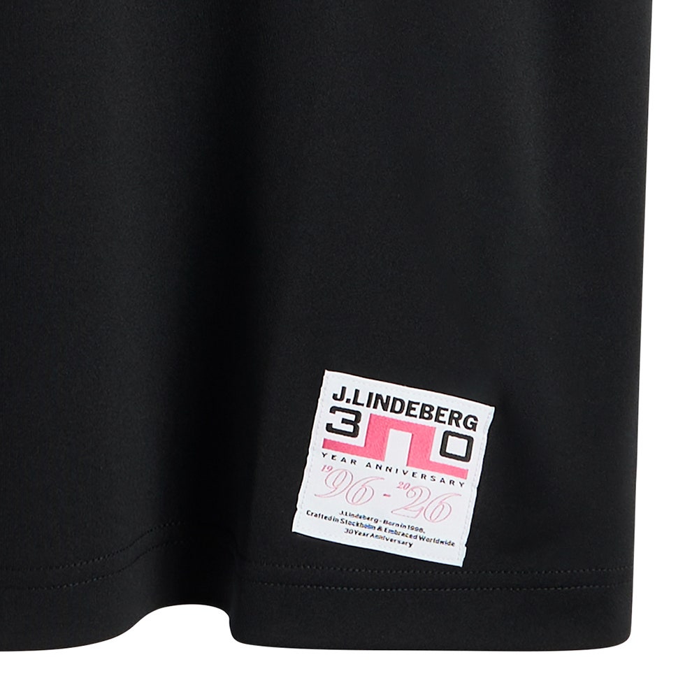 J.Lindeberg Golf Shirt - 30Y Rory KV Mock Neck Reg. Fit - Black SH26