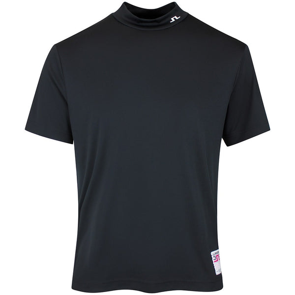 J.Lindeberg Golf Shirt - 30Y Rory KV Mock Neck Reg. Fit - Black SH26