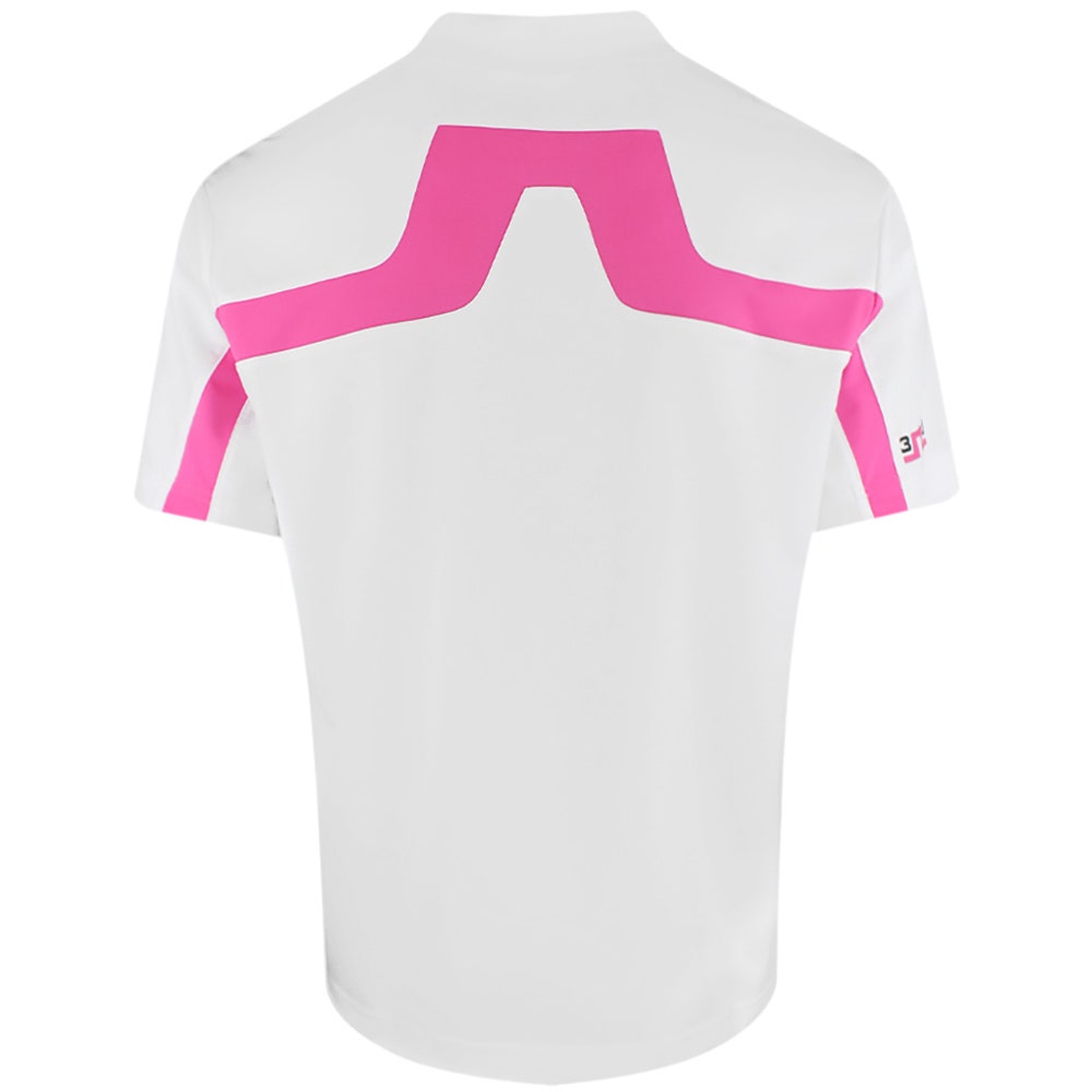 J.Lindeberg Golf Shirt - 30Y Rory KV Mock Neck Reg. Fit - White SH26