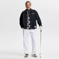 J.Lindeberg Golf Shirt - 30Y Tour Tech Argyle Regular Fit - Black SH26