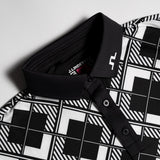 J.Lindeberg Golf Shirt - 30Y Tour Tech Argyle Regular Fit - Black SH26