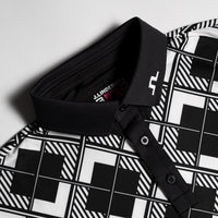 J.Lindeberg Golf Shirt - 30Y Tour Tech Argyle Regular Fit - Black SH26